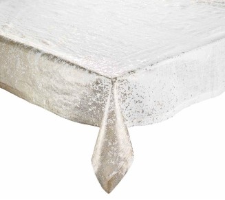 Metafoil Tablecloth in White & Gold