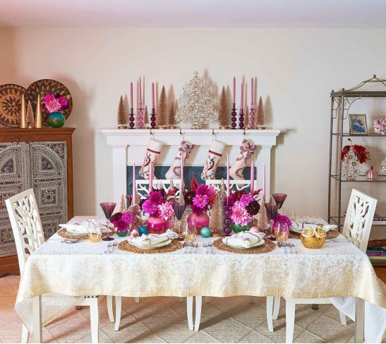 Metafoil Tablecloth in White & Gold