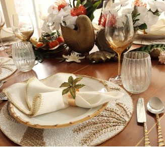 Stardust Tumbler in Clear & Gold, Set of 4