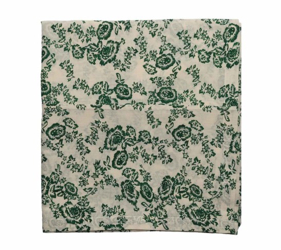 Ella Tablecloth in Ivory & Green
