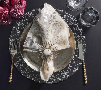 Stardust Placemat in Clear & Silver, Set of 4