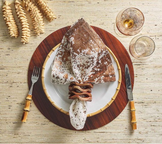Oak Placemat in Brown, Set of 4