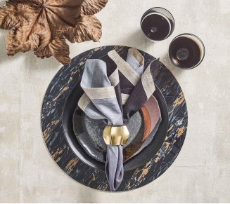 Mineral Placemat in Black, Set of 4
