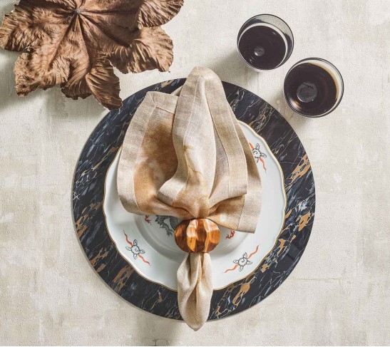 Mineral Placemat in Black, Set of 4