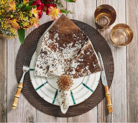 Croco Placemat in Taupe, Set of 4