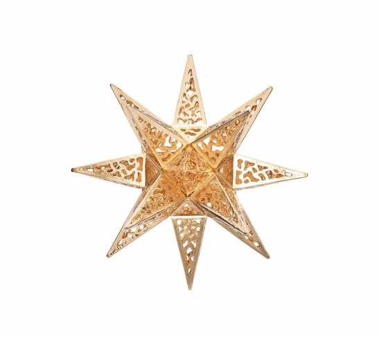 Stardust Napkin Ring in Gold, Set of 4