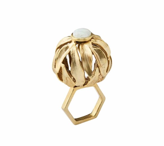Orb Napkin Ring in Gold, Set of 4