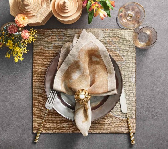 Orb Napkin Ring in Gold, Set of 4