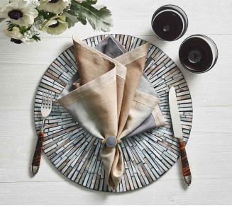 Mineral Napkin Ring in Ash, Set of 4