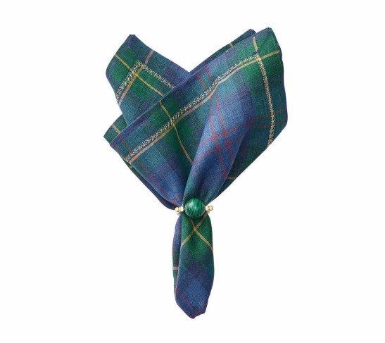 Tartan Napkin in Blue & Green, Set of 4