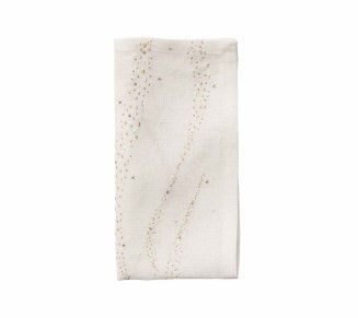 Star Spray Napkin in White & Gold & Silver, Set of 4