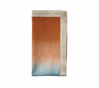 Dip Dye Napkin in Midnight & Copper, Set of 4