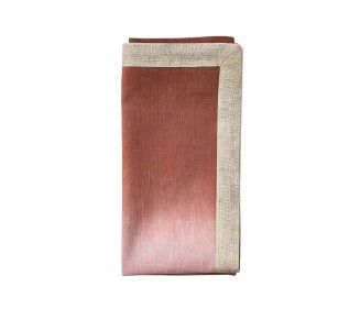 Dip Dye Napkin in Mauve & Brown, Set of 4