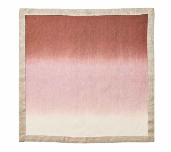 Dip Dye Napkin in Mauve & Brown, Set of 4