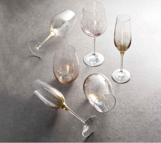 Orion Tumbler Glass in Gold, Set of 4