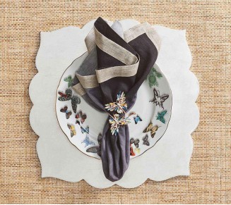 Fez Placemat in White, Set of 4