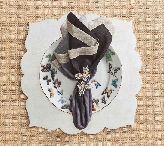 Fez Placemat in White, Set of 4