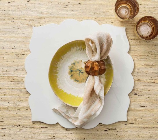 Fez Placemat in White, Set of 4