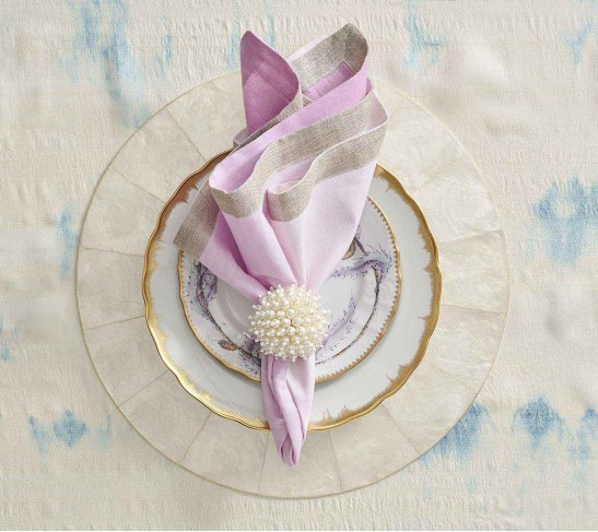 Round Capiz Placemat in Natural, Set of 4