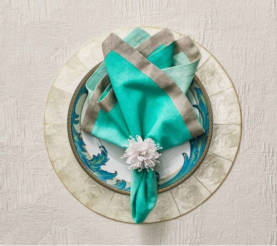 Round Capiz Placemat in Natural, Set of 4