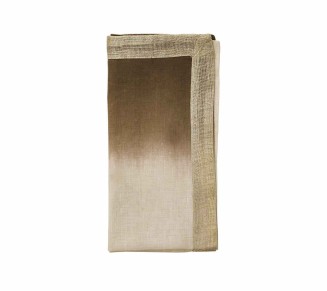Dip Dye Napkin in Natural, Brown & Gold, Set of 4