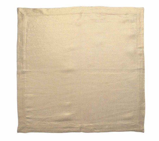 Metallic Linen Napkin in Natural & Gold, Set of 4