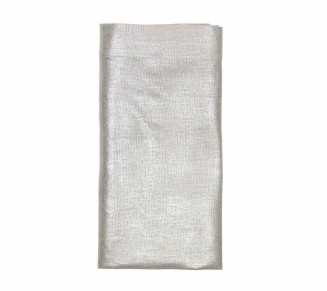 Metallic Linen Napkin in Natural & Silver, Set of 4