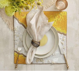 Chambray Gauze Napkin in Natural, Set of 4