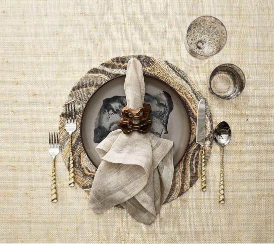 Chambray Gauze Napkin in Natural, Set of 4