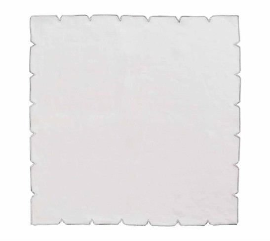 Divot Napkin in White & Silver, Set of 4