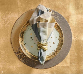 Flux Napkin Ring in Gold, Set of 4