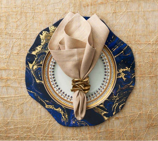 Flux Napkin Ring in Gold, Set of 4