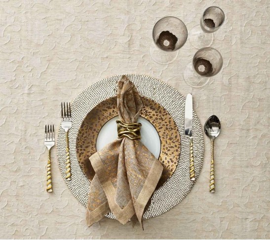 Flux Napkin Ring in Gold, Set of 4