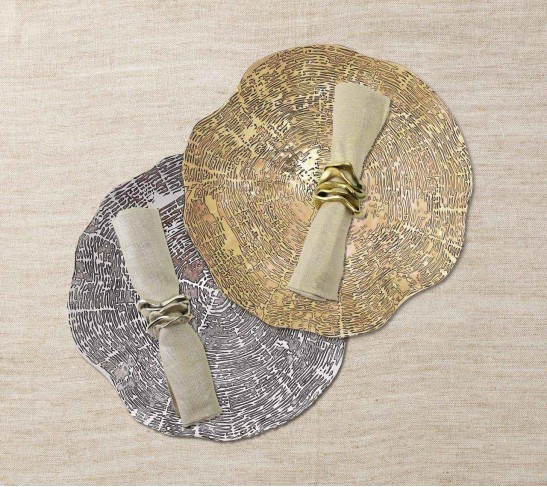 Flux Napkin Ring in Gold, Set of 4