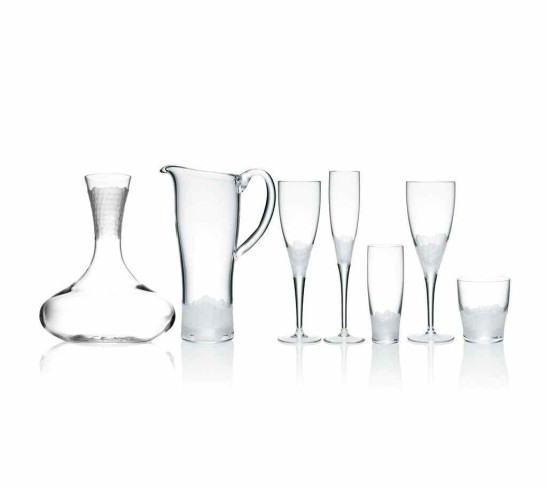Paillette Tumbler in Frost, Set of 4