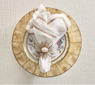 Flare Napkin Ring in Gold, Set of 4