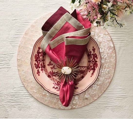 Flare Napkin Ring in Gold, Set of 4