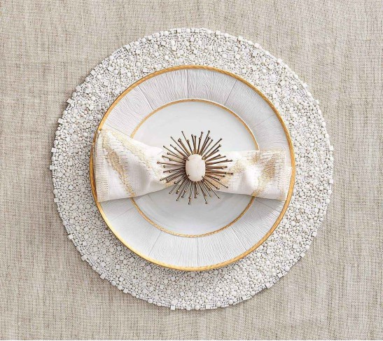 Flare Napkin Ring in Gold, Set of 4