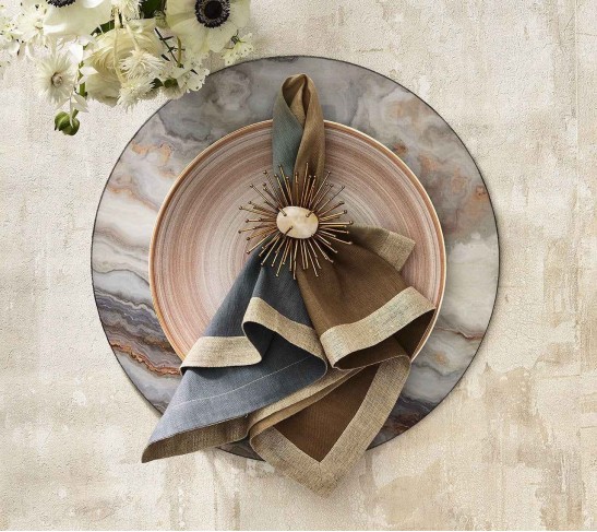 Flare Napkin Ring in Gold, Set of 4