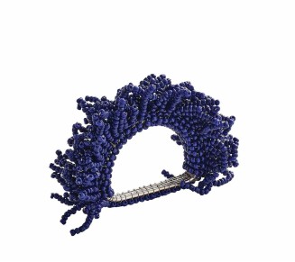 Carnival Napkin Ring in Navy, Set of 4