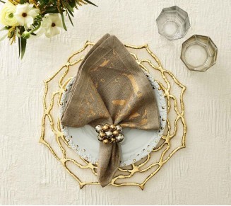 Sahara Charger in Gold, Set of 4