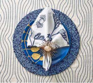 Confetti Placemat in Navy, Set of 4