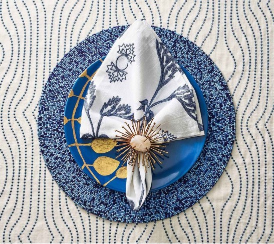 Confetti Placemat in Navy, Set of 4