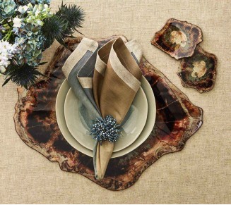 Fossil Placemat in Brown & Multi, Set of 4