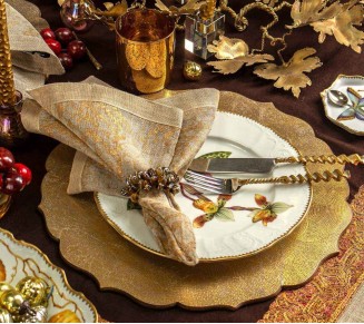 Tangier Placemat in Gold, Set of 4