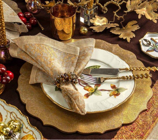 Tangier Placemat in Gold, Set of 4