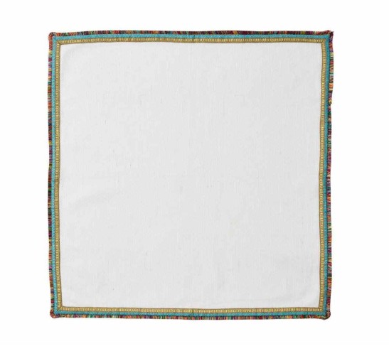 Spectrum Napkin in White & Multi, Set of 4