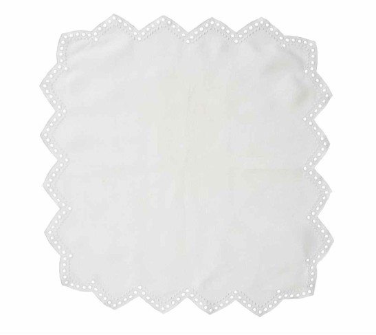 Tapestry Napkin in White, Set of 4