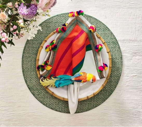 Rio Napkin Ring in Multi, Set of 4