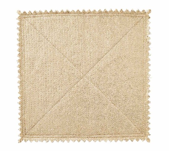 Stamped Reversible Placemat in Silver & Gold, Set of 4